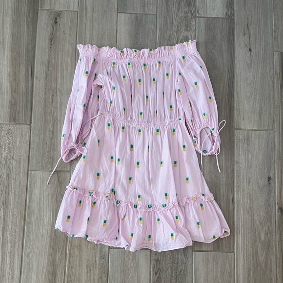 EUC kate spade broom street pineapple off the shoulder dress - Picture 4 of 9